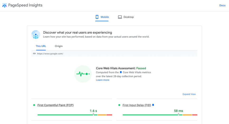 Page Speed Insights